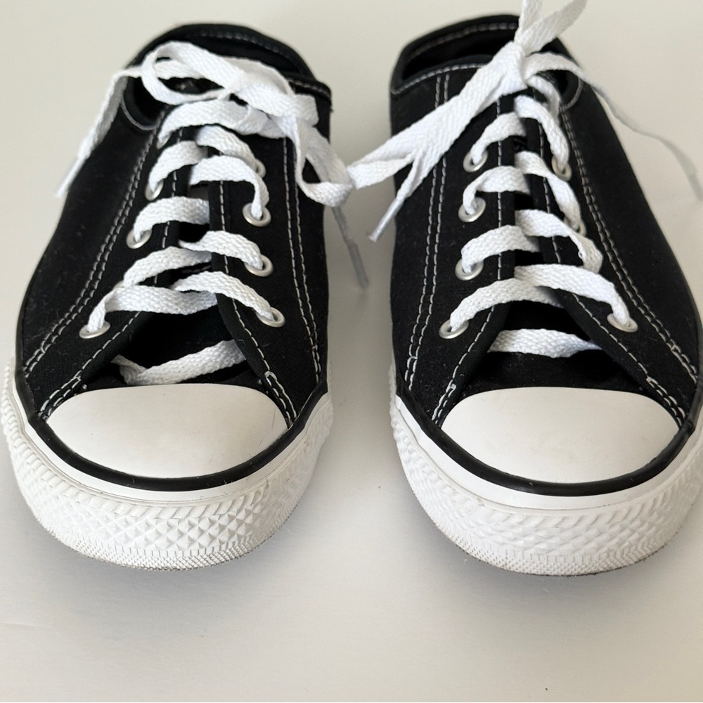 Converse All Star Black and White Slip-On Clogs - Picture 6 of 9